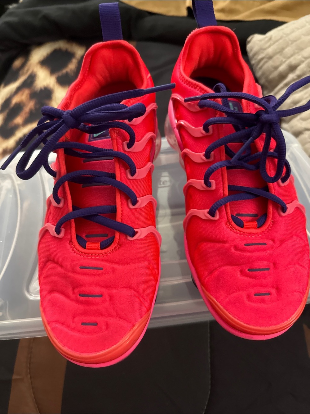 Nike Kids Sneakers in Bright Pink with Purple Laces